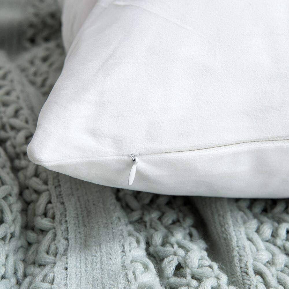 MIULEE Velvet Soft Soild Decorative Square Throw Pillow Cover Cushion Case for Sofa Bedroom Car 24 x 24 Inch 60 x 60 Cm