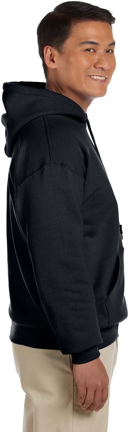 Gildan Blank Hoodie - Hooded Sweatshirt - Unisex Style 18500 Adult Pullover Black - Image 2