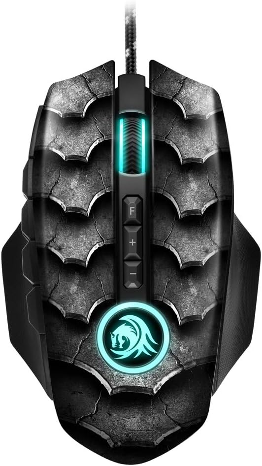Sharkoon Drakonia II Gaming Mouse, Optical Sensor PixArt 3360, 15.000 DPI, 12 Programmable, black