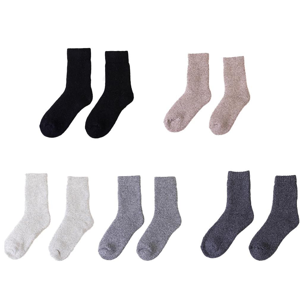 1 par de calcetines de cachemira, cálidos, gruesos, sólidos, absorben el sudor, para invierno, para hombre, regalo de Navidad, para exteriores, color caqui
