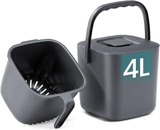 SONGMICS Biomülleimer Küche, 4 L Komposteimer mit Deckel, geruchsdicht
