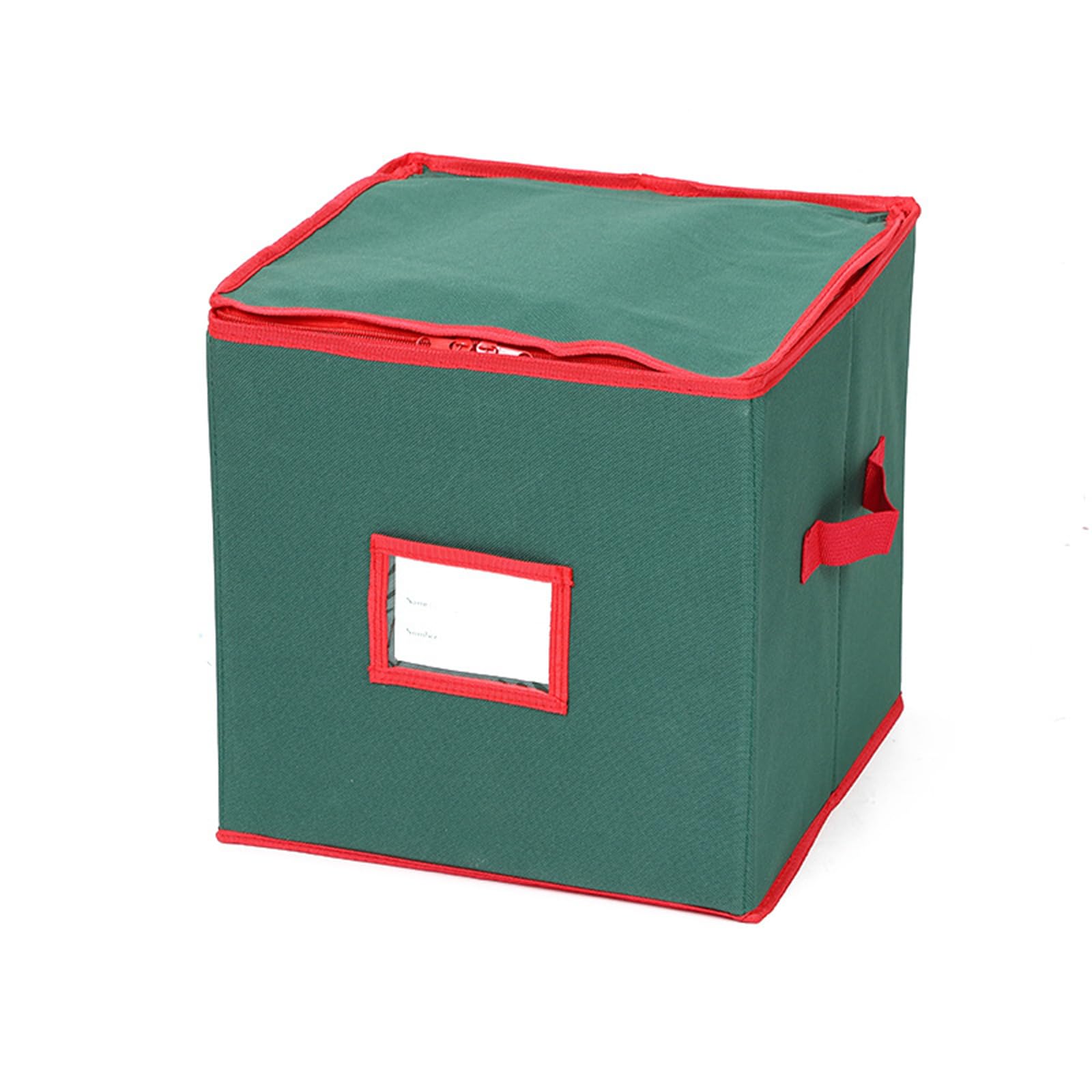 Msioytog 64 Pocket Holiday Decoration Organizers Foldable Designs Sturdy Waterproof Materials for Ornament Storage Oxfords Cloth Decoration Storage Box