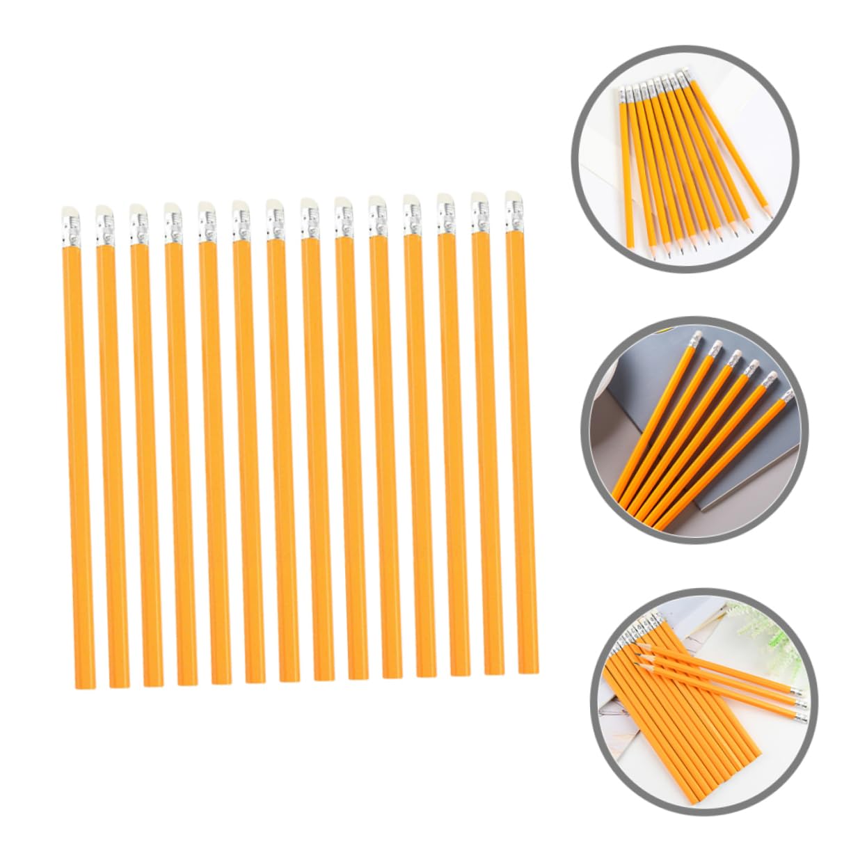 Gadpiparty 100 Matite in Legno con Gomma, per Scrivere, Stile Semplice, Uso Versatile, per Ufficio e Aula, Confezione da 100 Pezzi