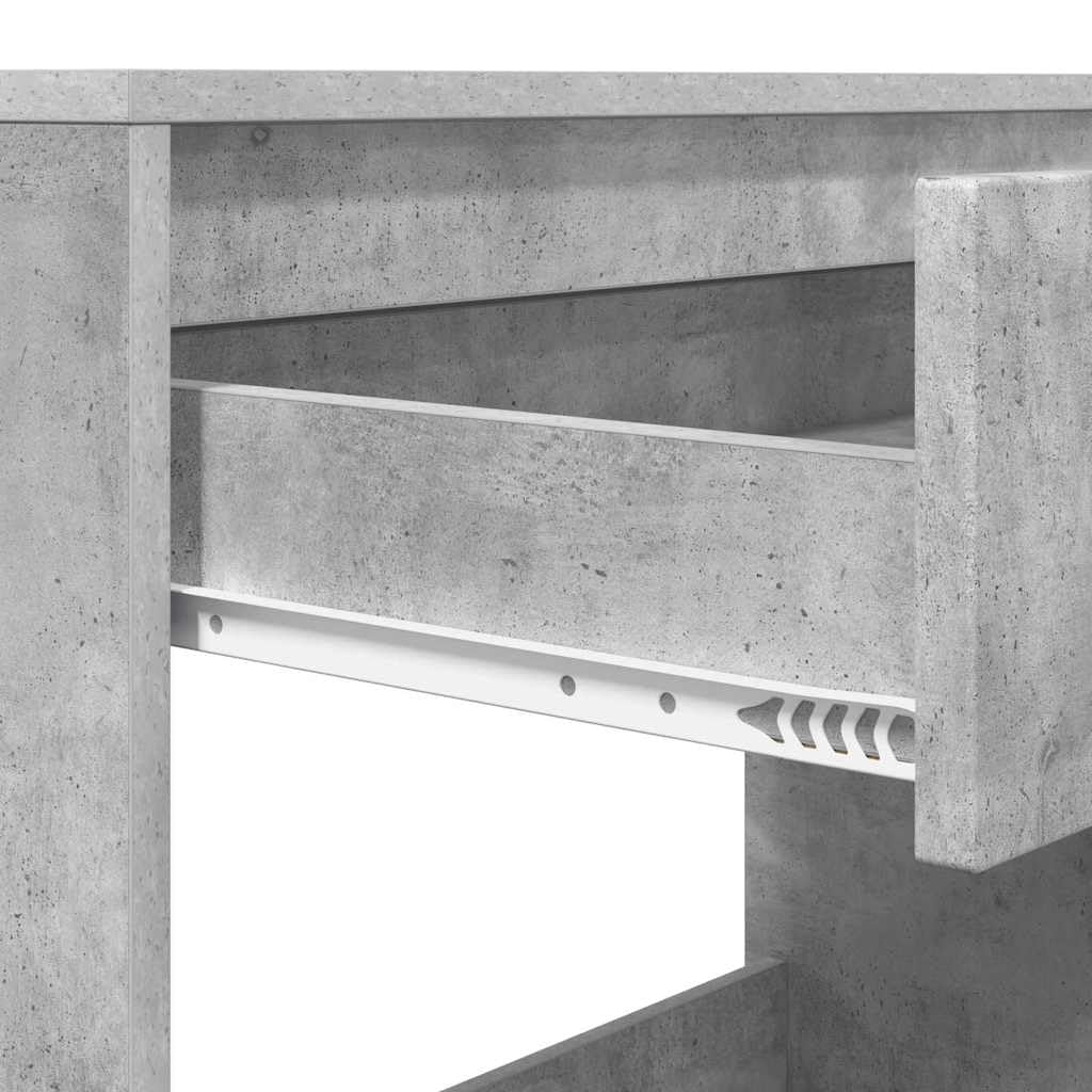 Scrivania in cemento grigio, 100 x 50 x 78 cm, materiale in legno, robusta scrivania per computer per casa, ufficio, design moderno, versatile
