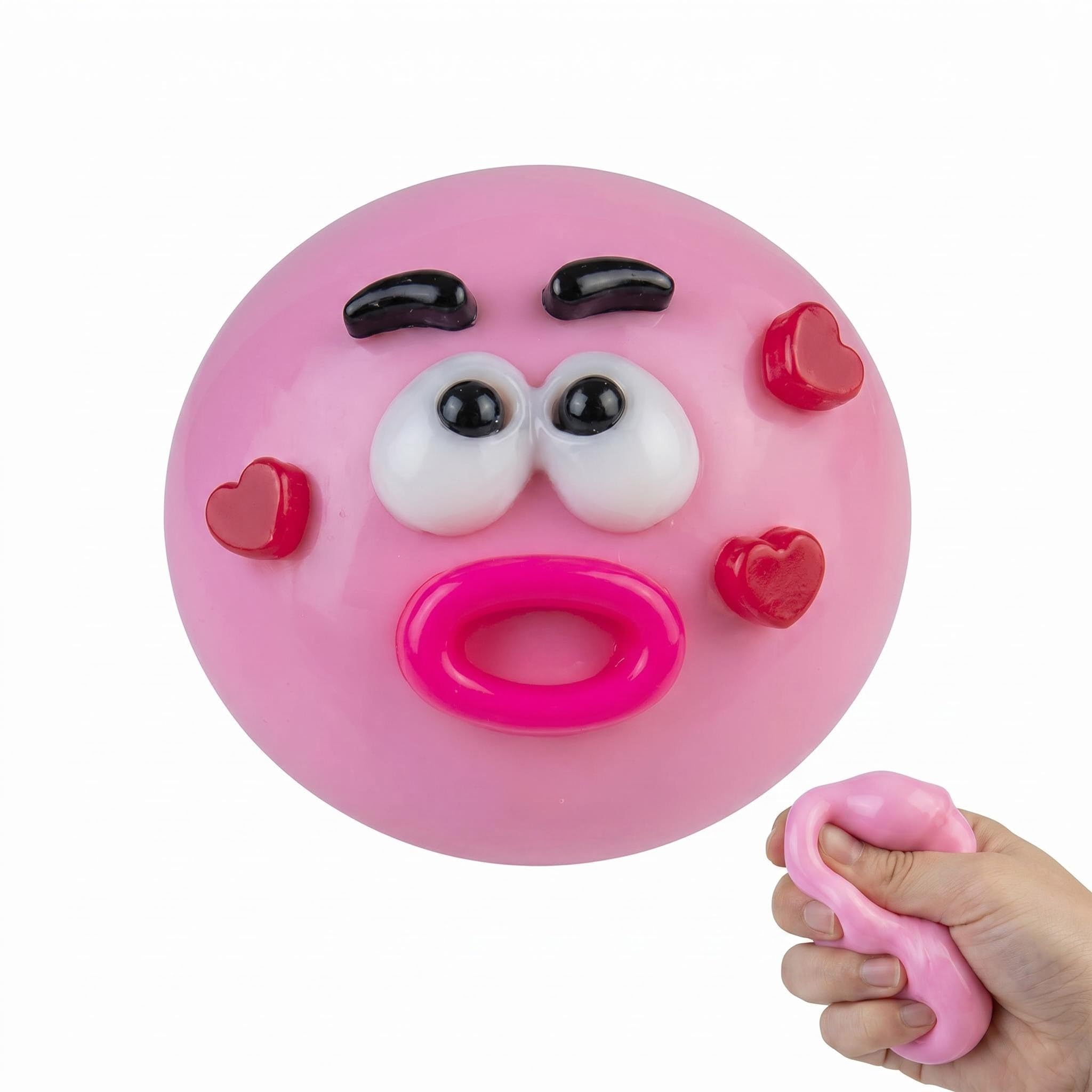 Mtbricey Dog Face Squishy Toy Funny Balloon Dog Squishy Fidget Toys Portable Soft Slow Rising Stress Relief Sensory Squeeze Toy for Adults Teenagers Office Travel Party School Home (B)