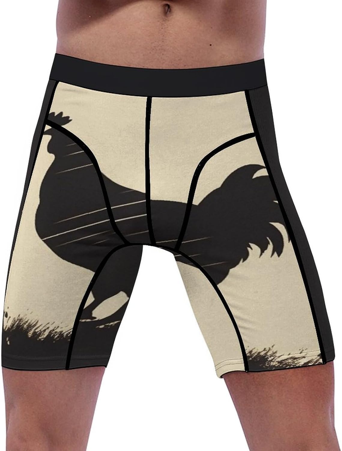 Farmhouse Chicken Compression Shorts Men Spandex Sport Shorts Workout Performance Baselayer Underwear