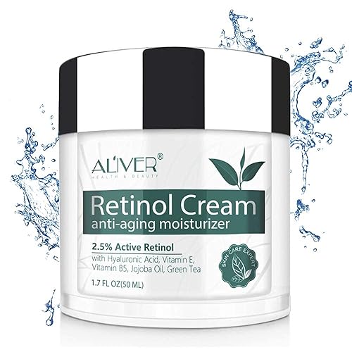 Crema de retinol para cara, hidratante facial con 2.5% de retinol, ácido hialurónico, crema hidratante antienvejecimiento de día y noche para