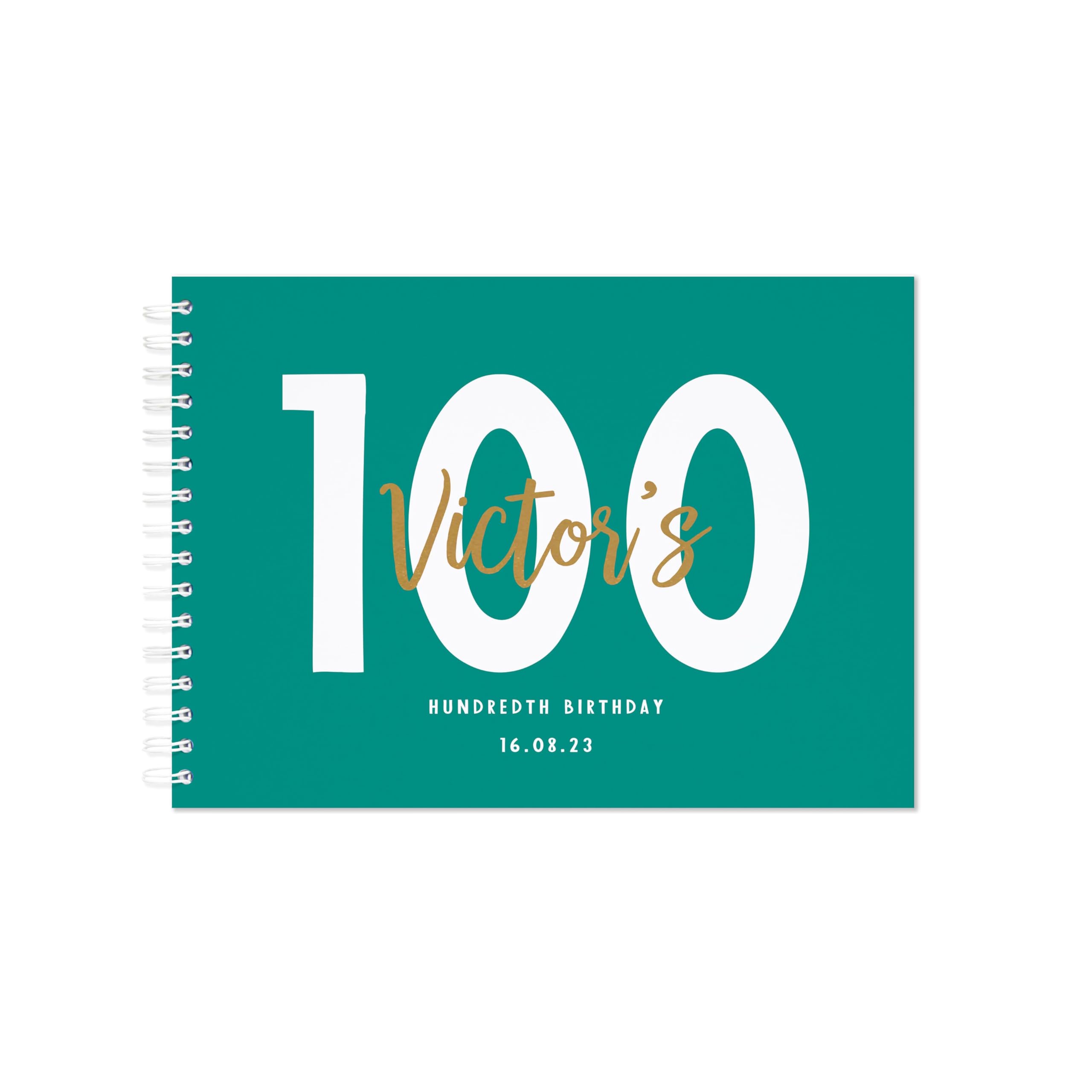 Personalised birthday guestbook | signing birthday guest book scrapbook notebook memories | 30th 40th 50th 60th 70th 80th 90th birthday sign in birthday party decor (A4 Paperback Teal)