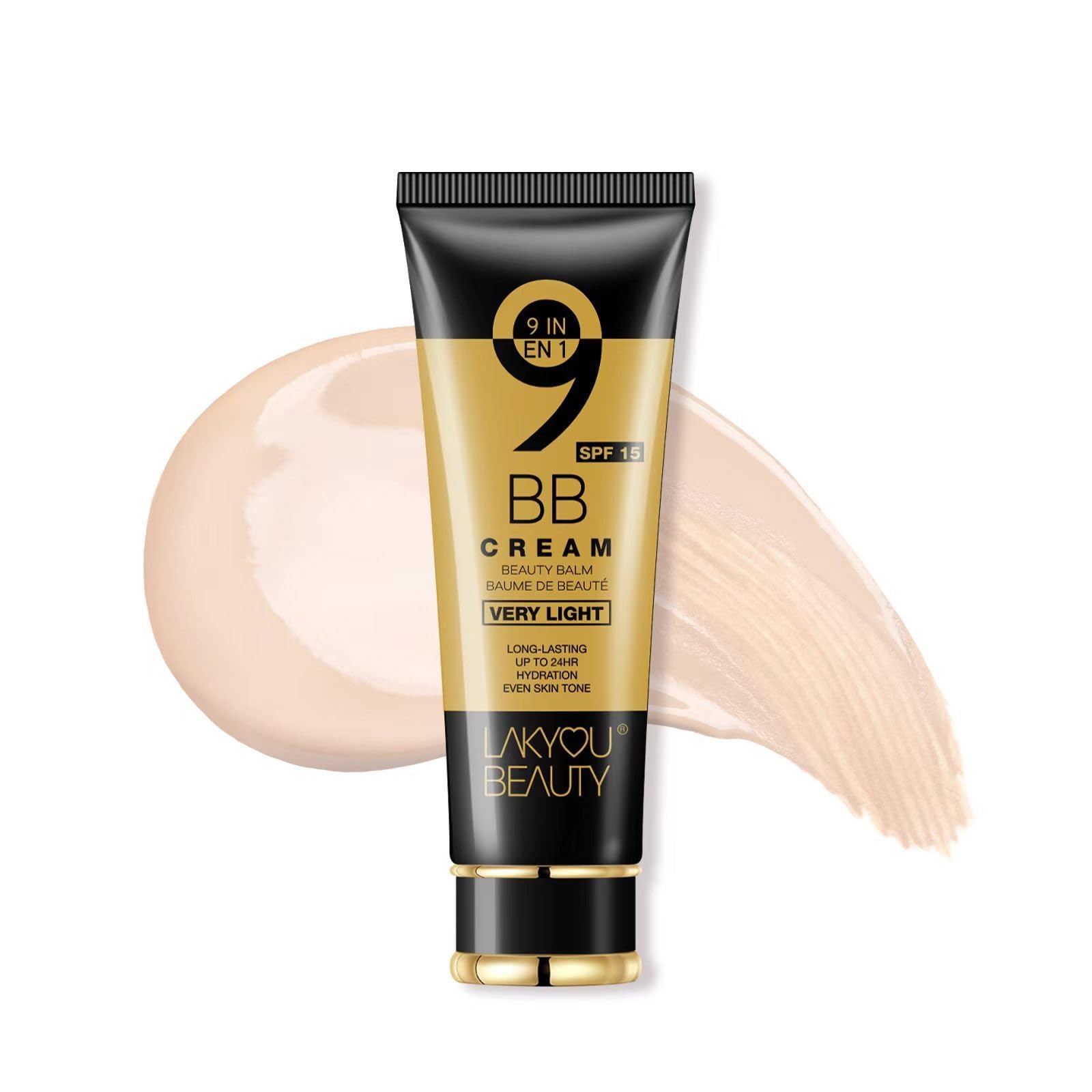 Lakyou Beauty 9 in 1 BB Cream | Light Weight | Long Lasting | Up To 24Hrs Hydration | Even Skin Tone | SPF-15 | Shade-01 | 80g-picture-15