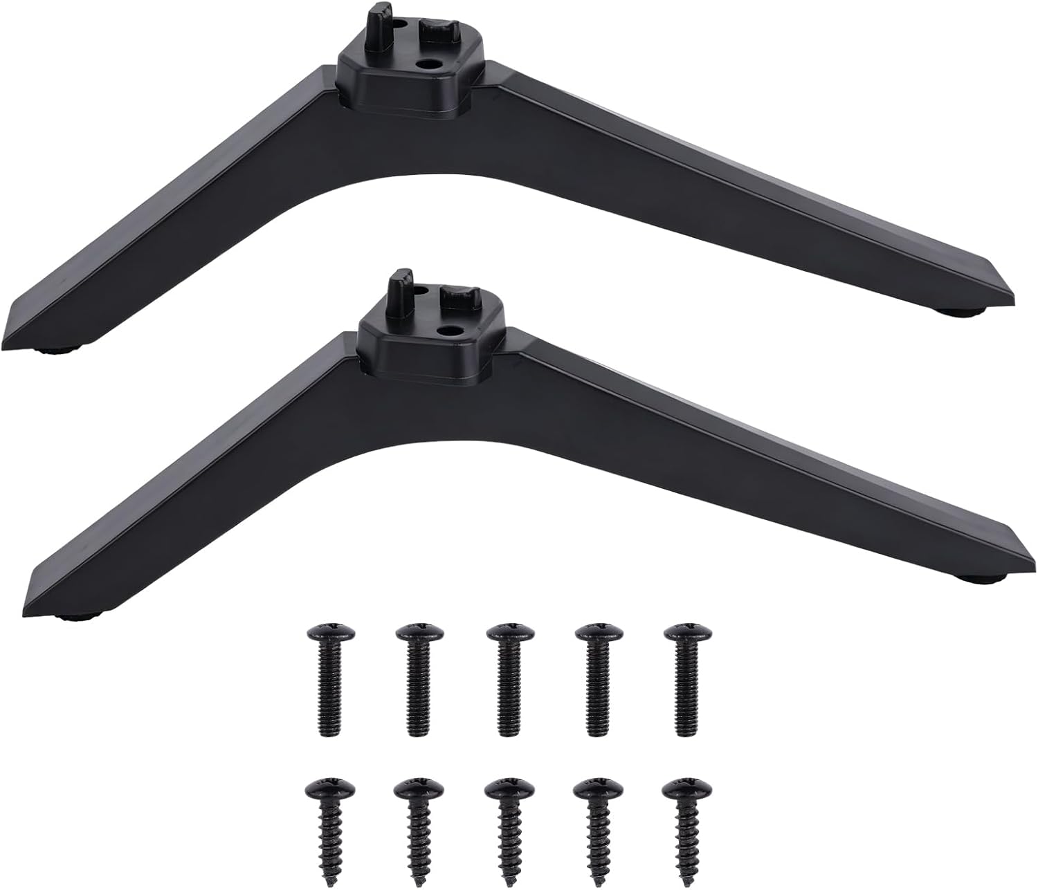 Penitue 2pcs TV Base Stand Legs Replacement Compatible with Hisense, ABS No-Drill TV Feet Bracket for Hisense Smart LED TVs 32-Inch 40-Inch & 43-Inch with Screws (Black)