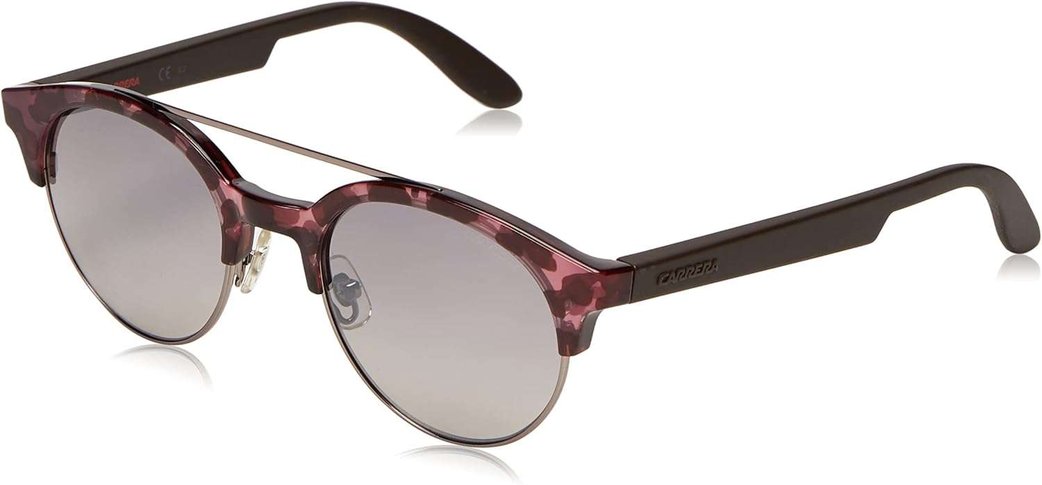 Carrera Sunglasses (Safilo Group) CA5035/S Round Sunglasses, Havana Cherry Brown/Gray MS Silver, 50 mm