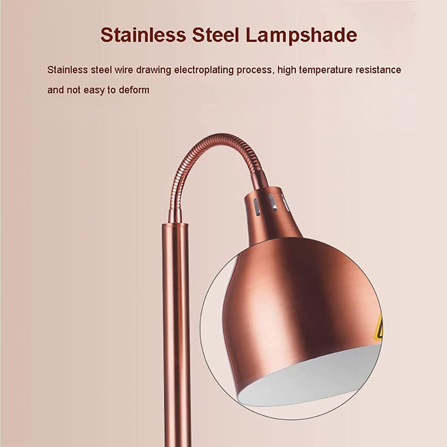 Riscaldamento rapido Lampada riscaldante e Isolante Portatile Indipendente for Esposizione di Alimenti(Double Bulbs)