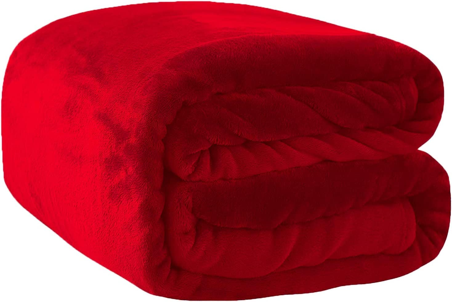 Artistic Fashionista* New Thermal Super Soft Velvet Faux Fur Mink Throw Blanket Soft Warm Thick Bed Sofa Cover Single Double King (King - 200x240cm, Red)