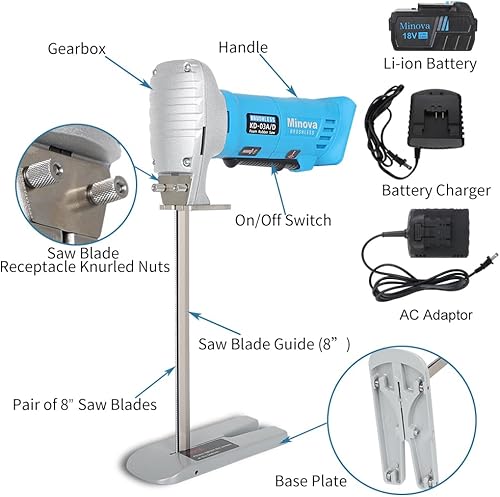 Vista 3 de Kit de cortador de goma de espuma sin escobillas de 8 pulgadas, corte de todas las densidades de goma, cojín de espuma de tapicería y espuma