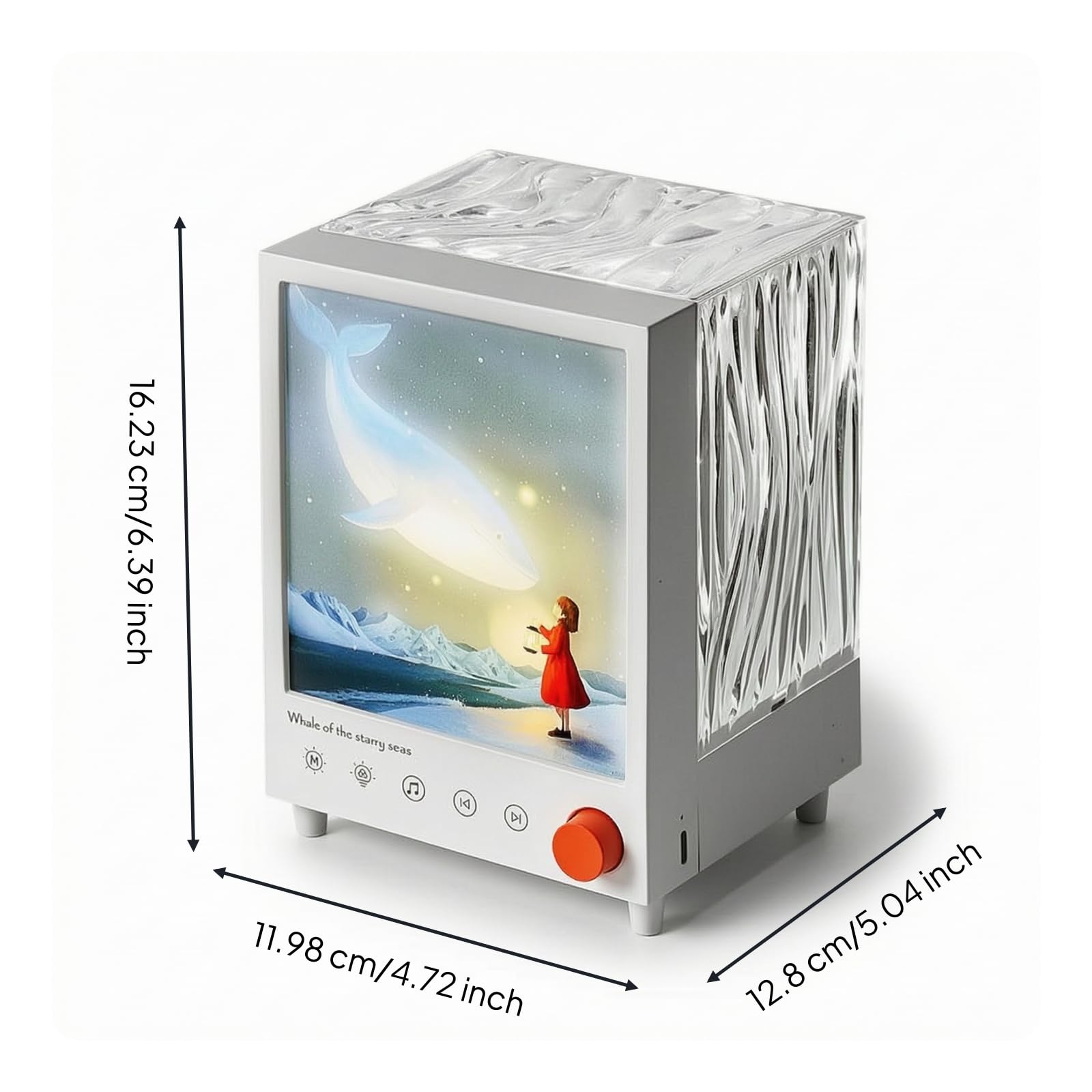 Projecteur avec Haut-Parleur Bluetooth Bruit Apaisant Projecteur D'ambiance Apaisant Lampe Chevet pour Enfants, Chambre à Coucher, Relaxation, Bureau