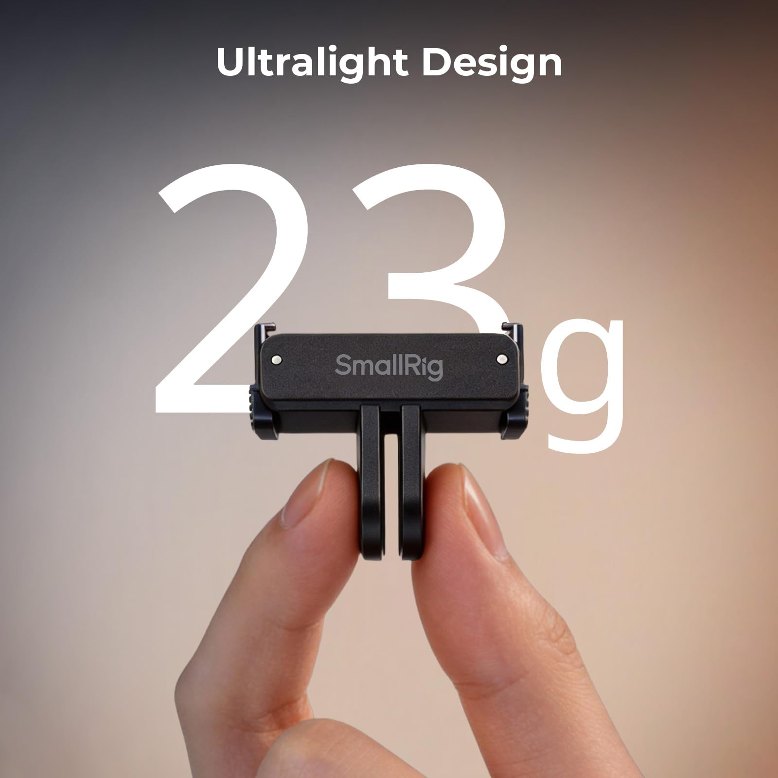 SMALLRIG Action 6 / Nano Adaptateur Magnétique à Dégagement Rapide pour DJI Osmo Action 6 / Osmo Nano, Lot de 2 avec Fixation à 2 Broches et Filetage 1/4"-20, pour Trépied/Perche à Selfie - 5918