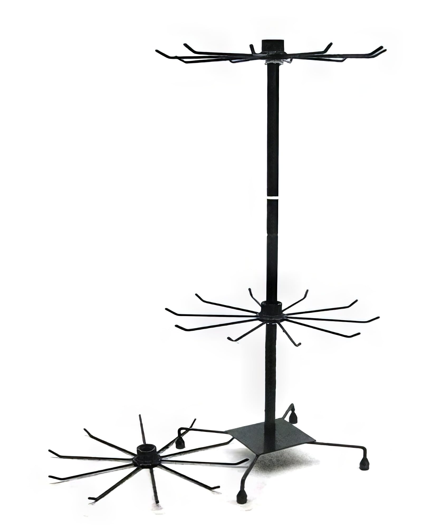 Yudu® Présentoir à 3 étages, en métal - 73 cm (noir)