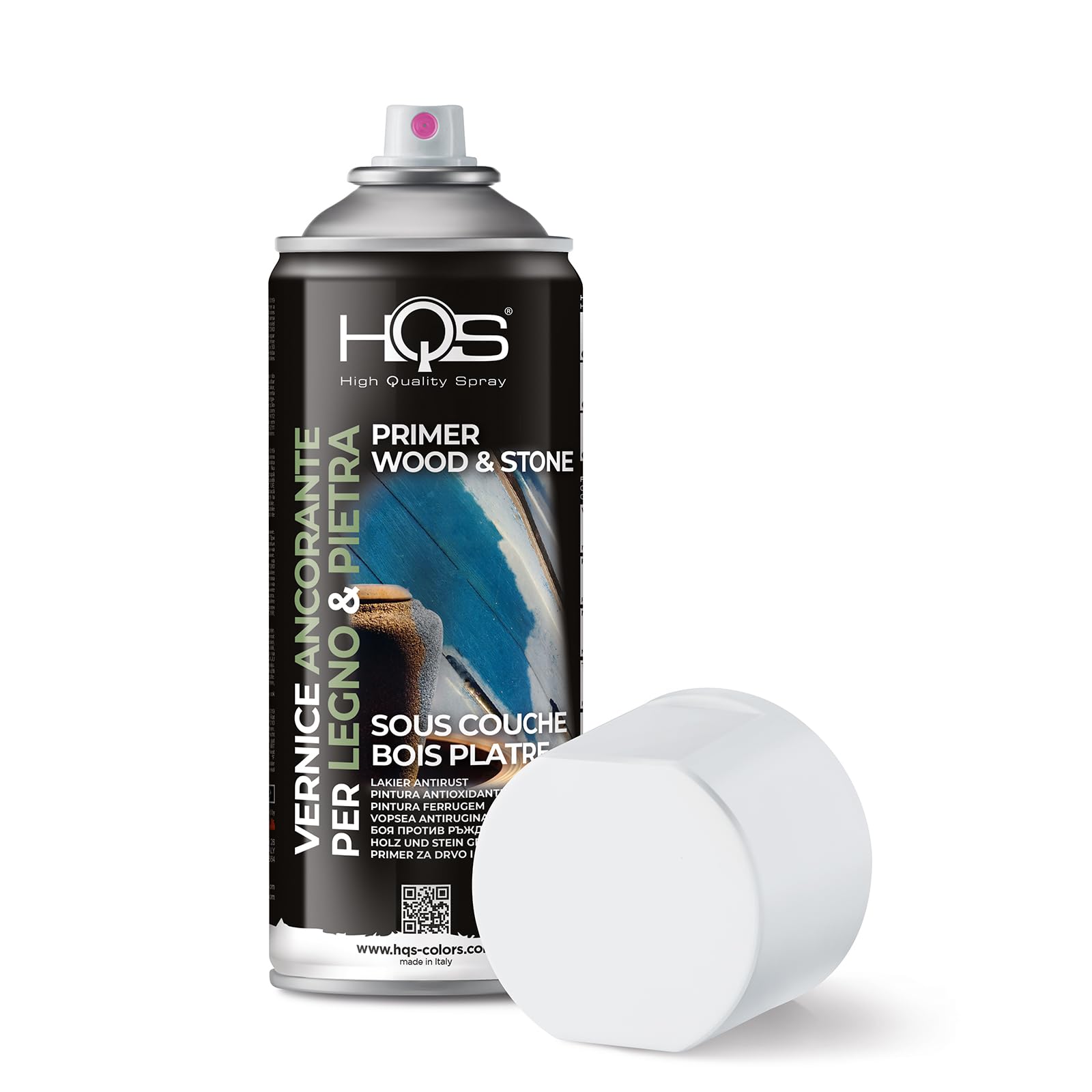 HQS Bomboletta di Vernice Spray 400ml Primer per Legno e Pietra (12)