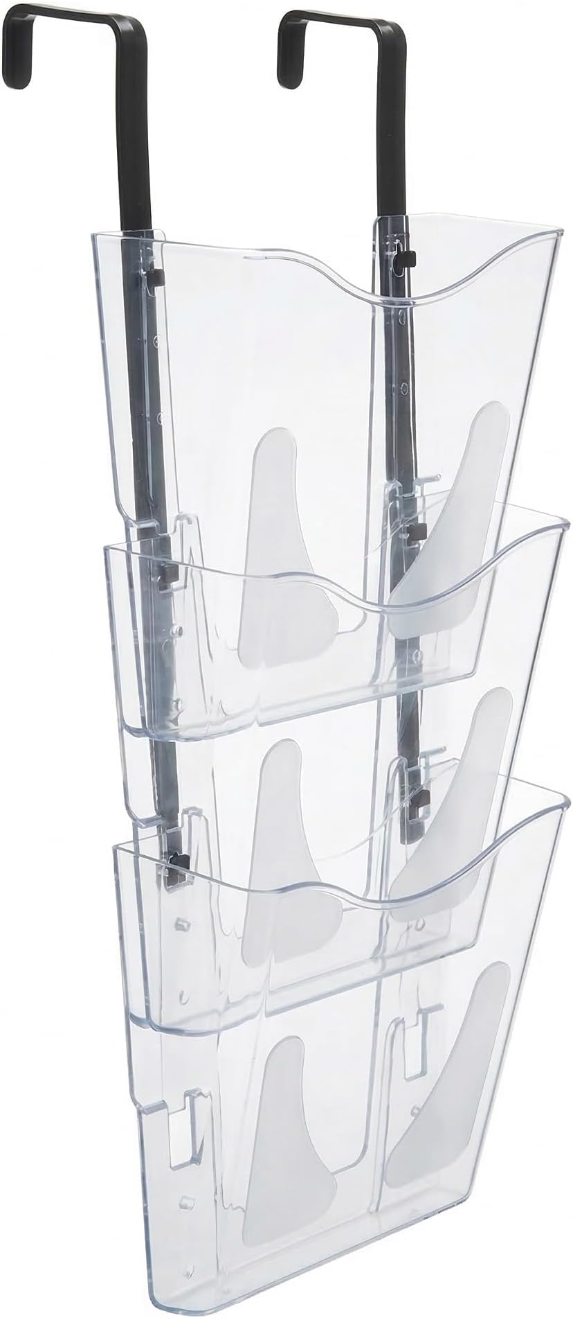 Deflecto 3 Tier A4 Wall Mounted Magazine File Holder - Perfect for Folders, Files, Mails & Brochure - For Home & Office with Hanging Bracket Included