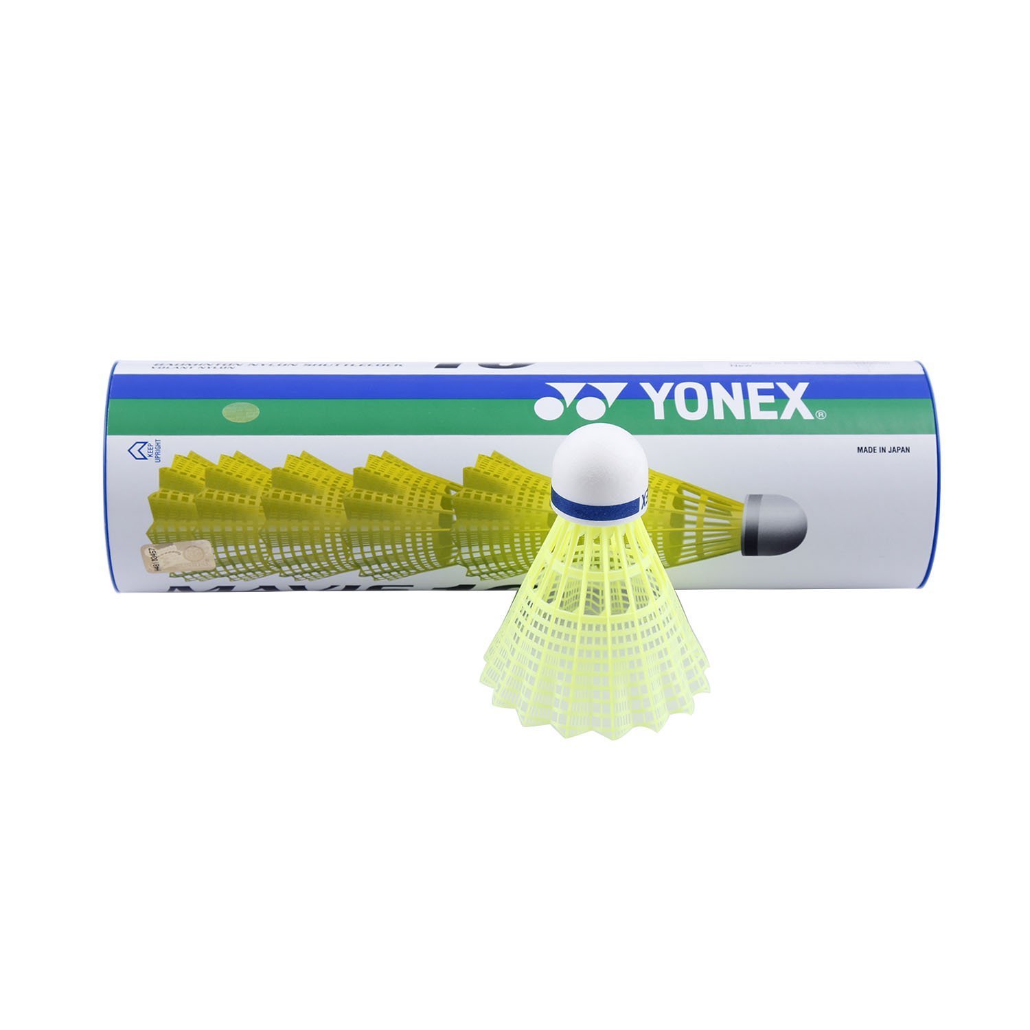 YONEXMavis 10 Blue Cap Medium Badminton Shuttlecock 6 Pack, Yellow