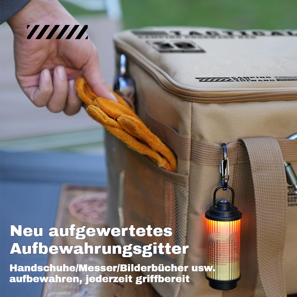 Camping Aufbewahrungstasche Mit Riesigem FassungsvermöGen, 30l/42l Campingbox, Camping Tasche, Faltbarer Organizer Campingboxen FüR Strand, Wander Und Outdoor