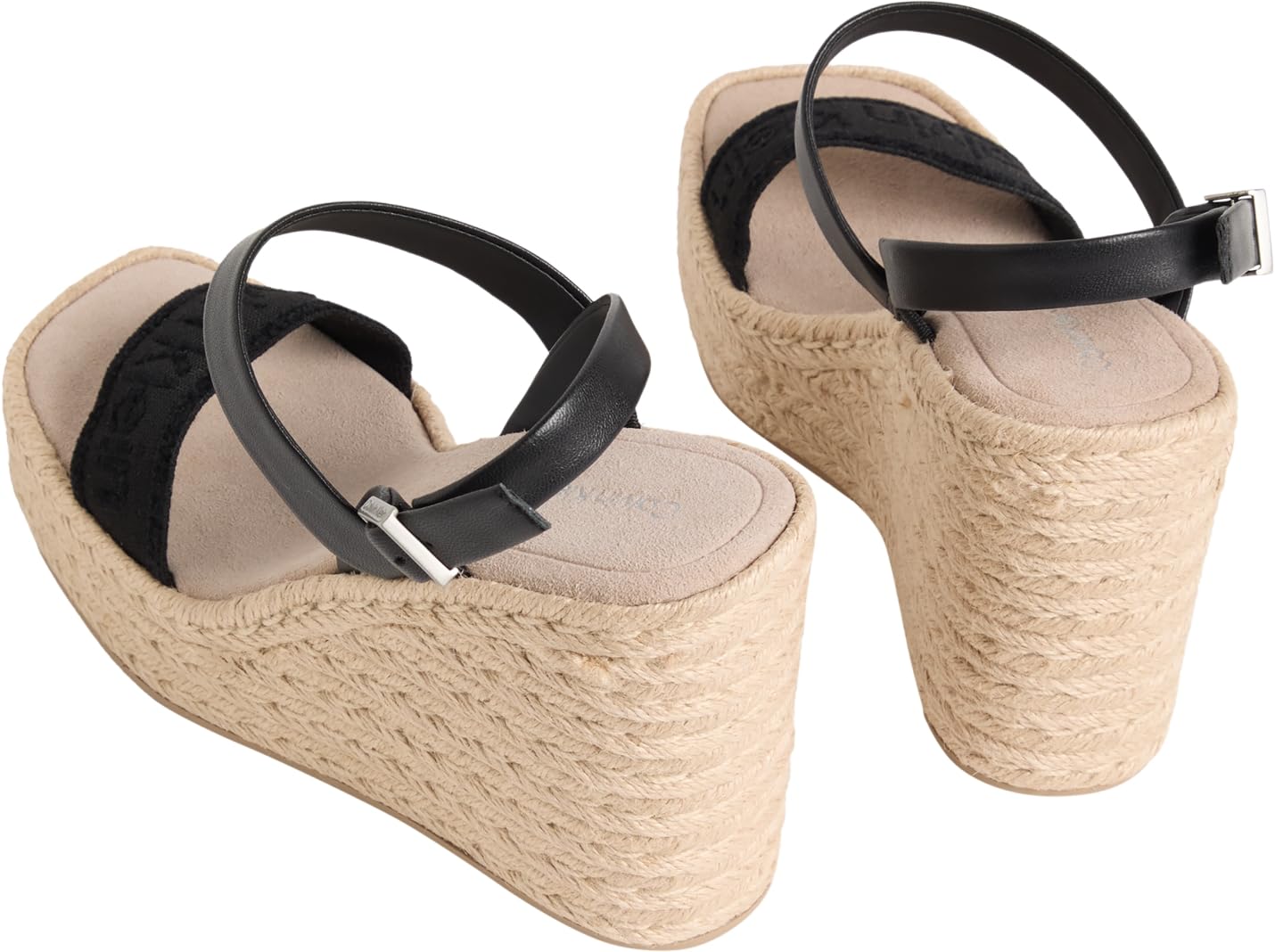 Calvin Klein Wedge Espad 70 Webbing Lth Hw0hw02901 Espadrillas ZeppaDonna