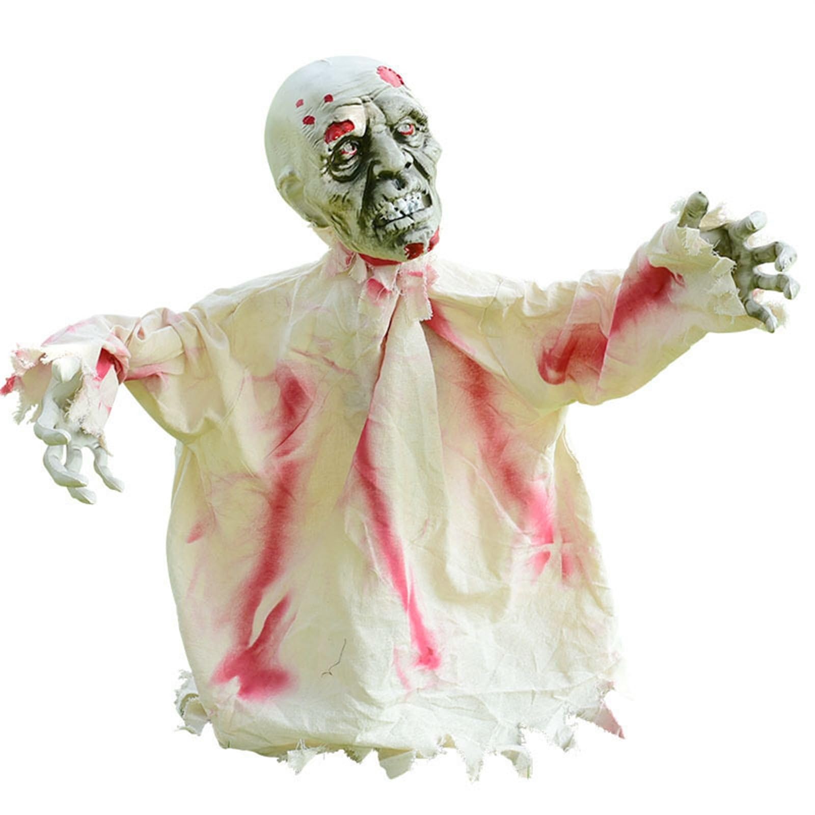 24"/30" Dekoracje Halloween Zombie Przełomowy z dźwiękiem, ruchomy, straszny, animowany rekwizyt dźwiękowy do wewnątrz, na zewnątrz, nawiedzony dom, trawnik, impreza na podwórku (Size : 75cm