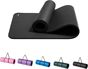 Amazonベーシック ヨガマット キャリーストラップ付 トレーニングマット ストレッチマット ピラティスマット