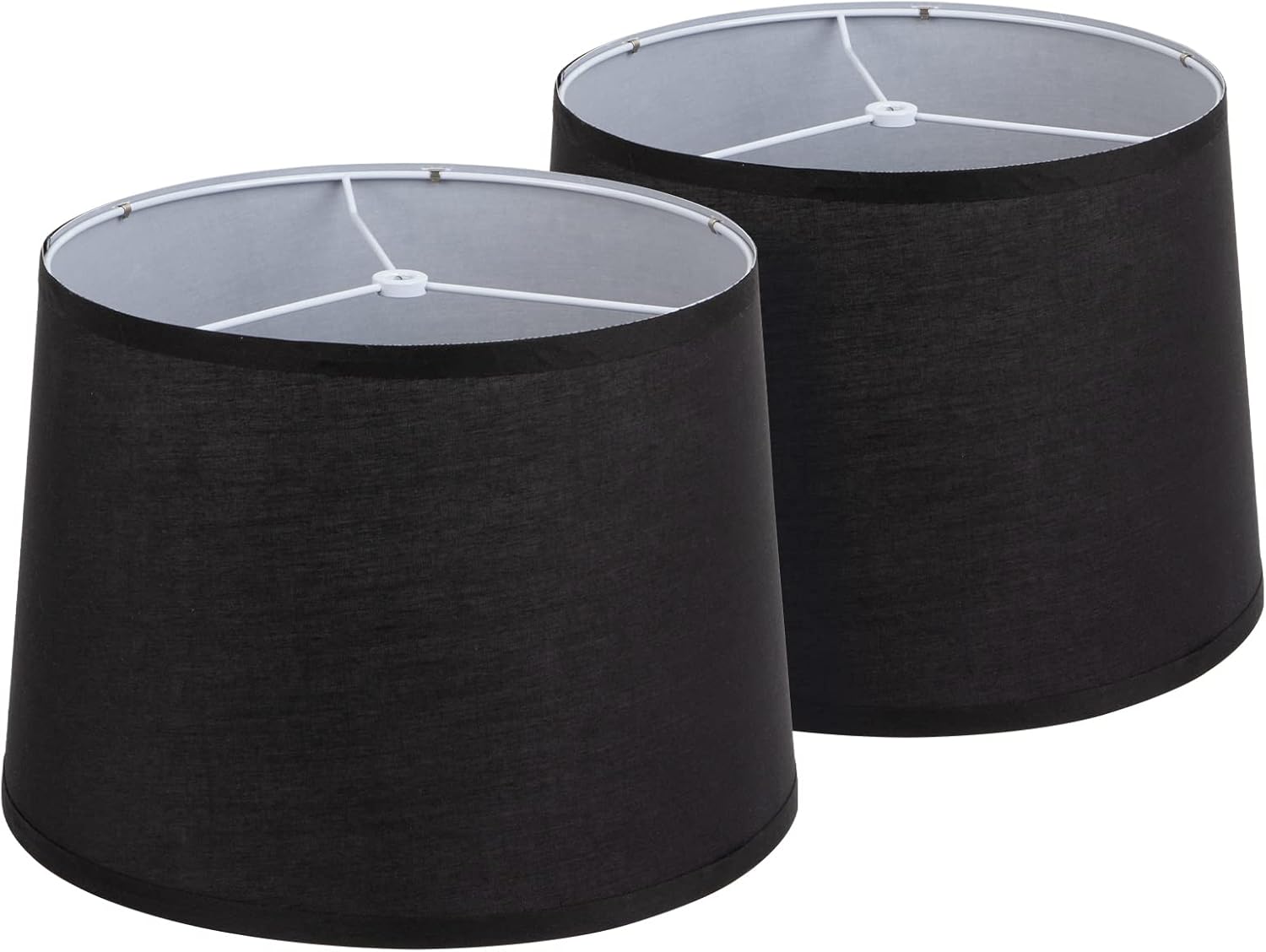 Lampshades Set of 2, Xanamia Drum Lampshades 11" Top x 12.6" Bottom x 9