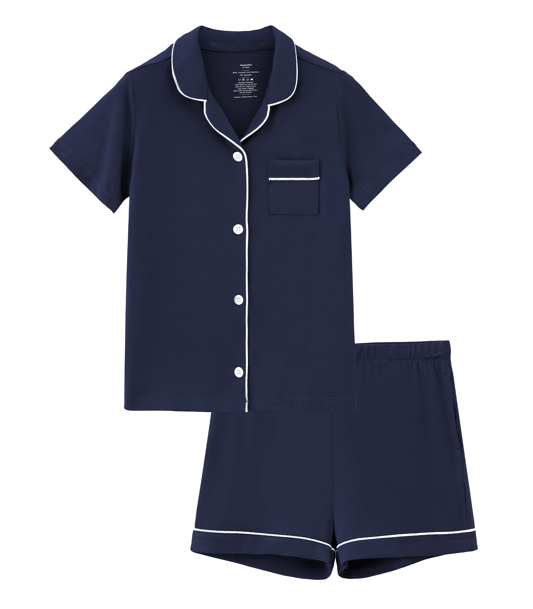 Mommy and Me Pajamas Set Viscose from Bamboo Women Pjs Soft Short Sleeve Tops Shorts Kids Button Down Sleepwear