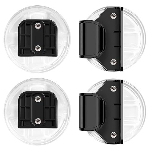 Miniatura 20 de HAMOPY Piezas de Repuesto para Puerta de Bebé Retráctil con Bloqueo Automático Sin Perforación, Juego de Herrajes Originales (Incluye 2 Pestillos +