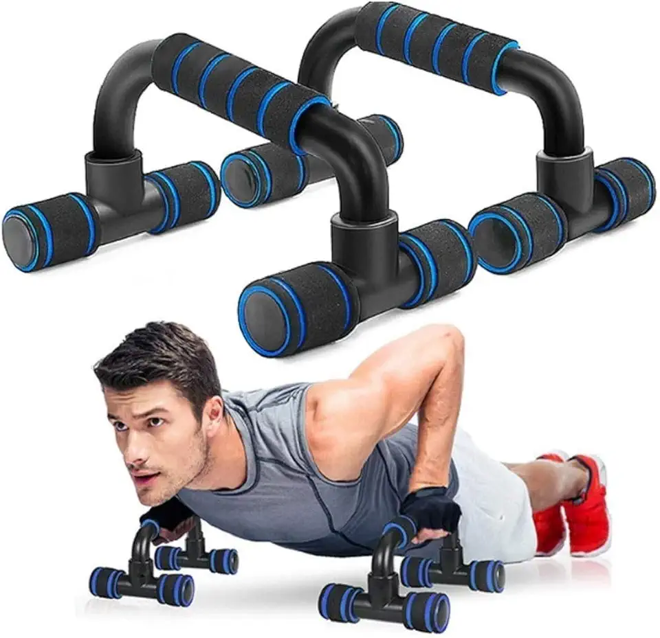 Barra de Apoio para Flexão de Braço Push Up – Antiderrapante, Ergonômica, Ideal para Peito, Tríceps e Ombro – Treine em Casa ou na Academia - NEXUS MARKET