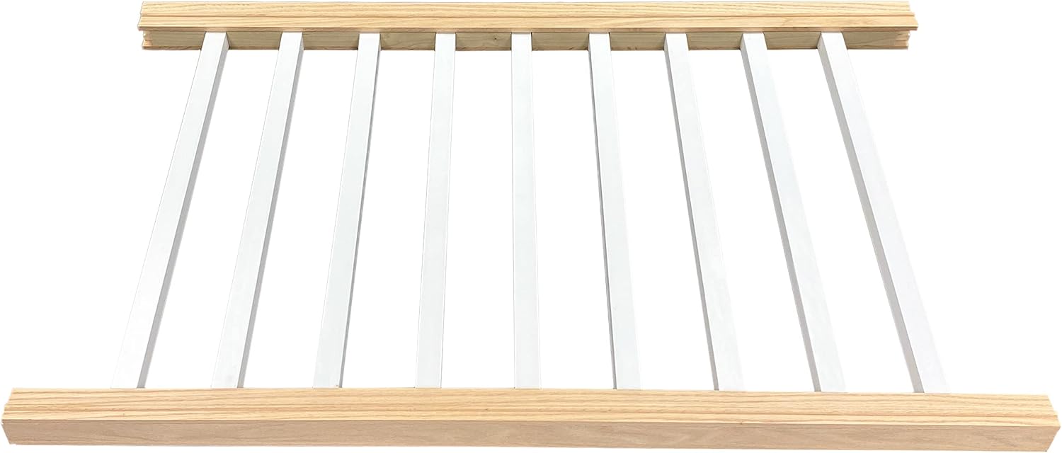 Square Balusters DIY Indoor Stair Rail Section Kit with White Square