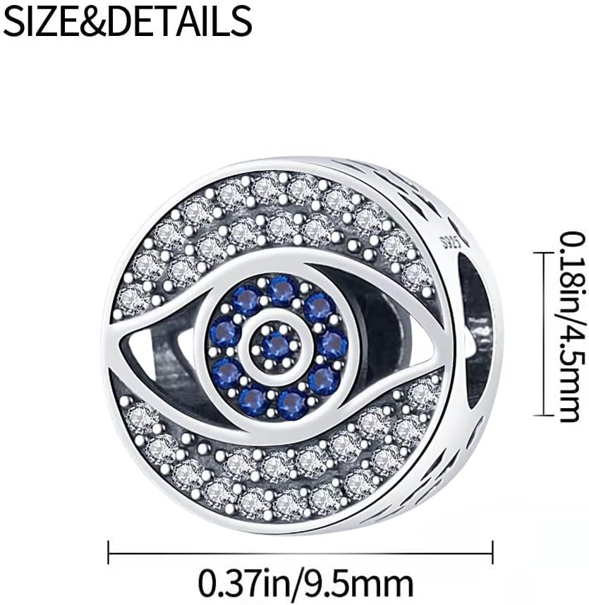 925 Sterling Silver Charms for Bracelets Necklaces 5A Cubic Zirconia Beads Charms Dangle Pendant,Jewelry Beads Gifts for Women - Image 3