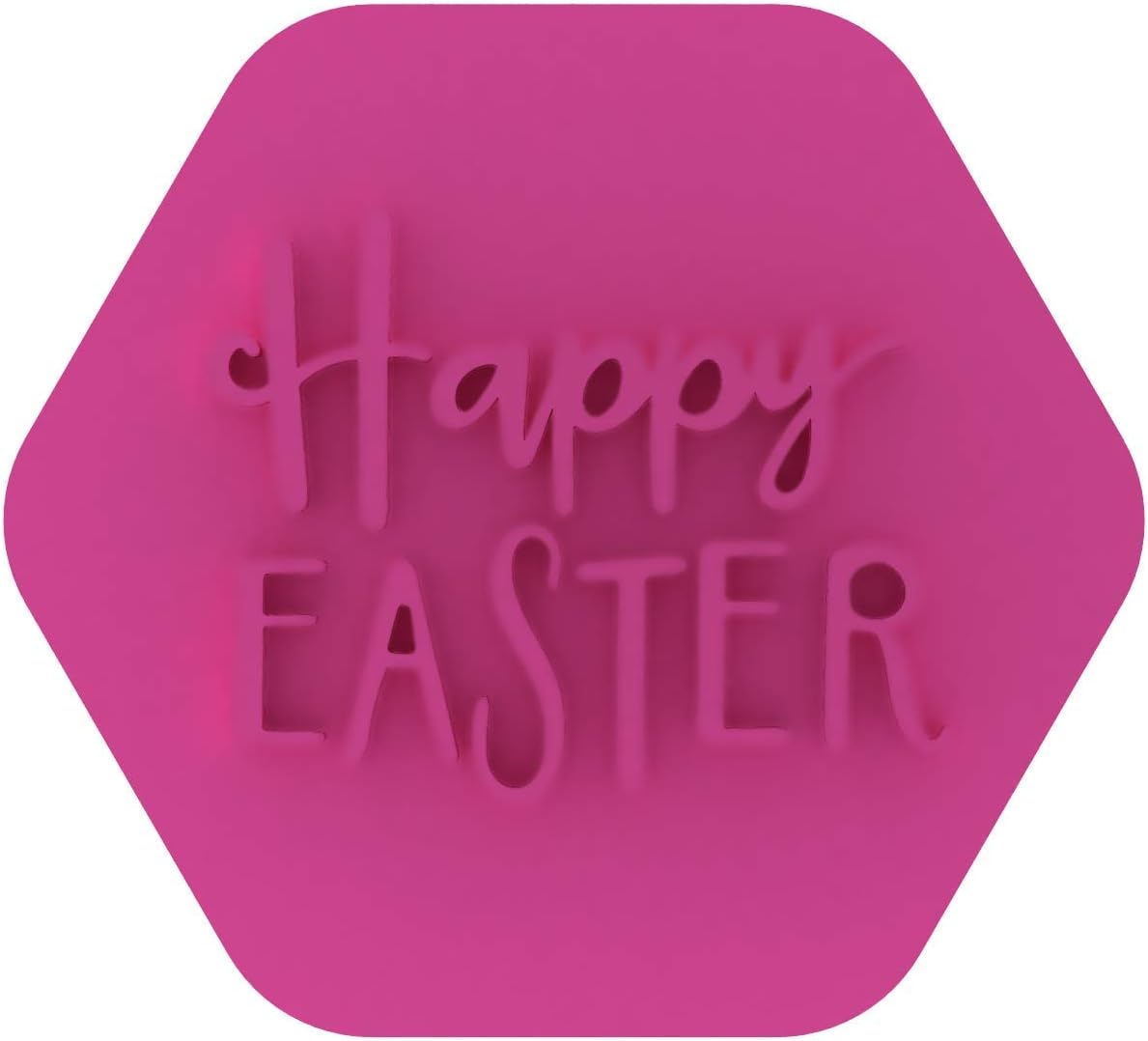 LissieLou Happy Easter Style 2 Cookie Stamp Easter Celebrations Spring Icing Fondant Embosser - Light Pink