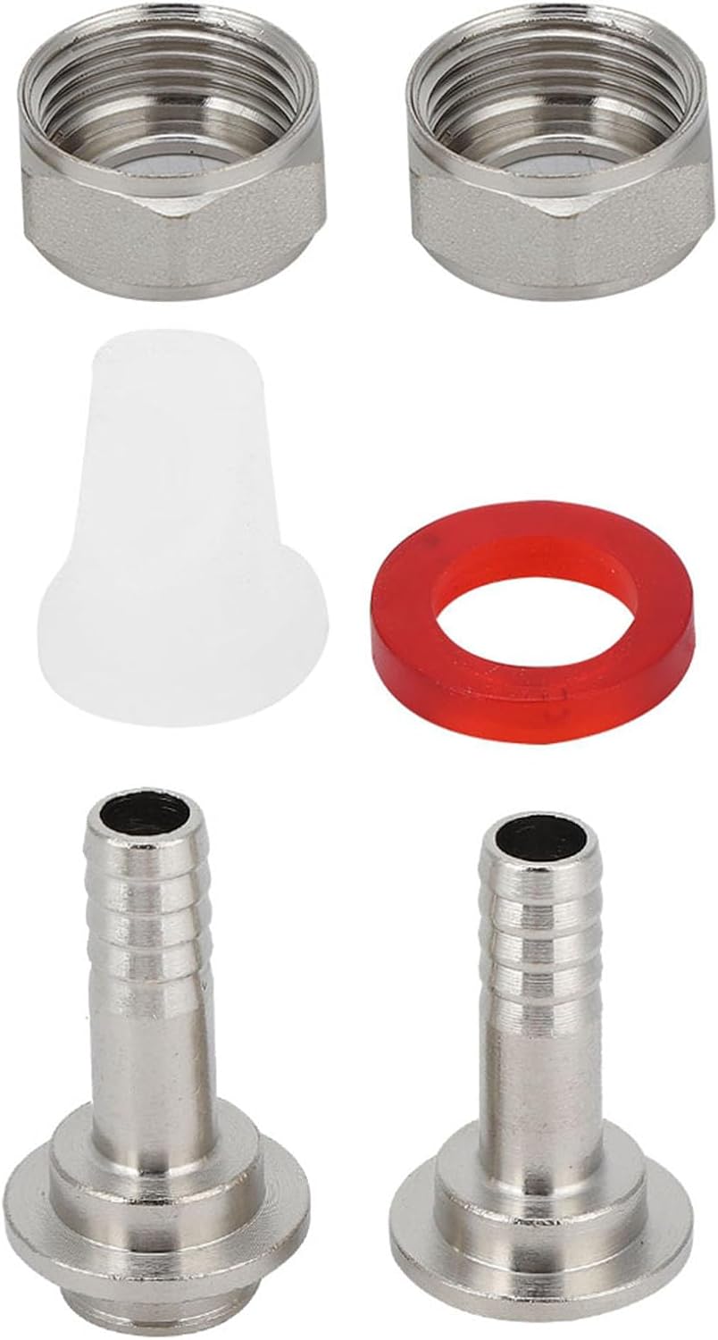 D System Keg Coupler 304 Stainless Steel Beer Keg Coupler, G5/8 U Type kegerator tap Dispenser for I.D 5/16''Draft Beer Line Gas Brewing with Check Valve Sealing Washer Hose Clamp