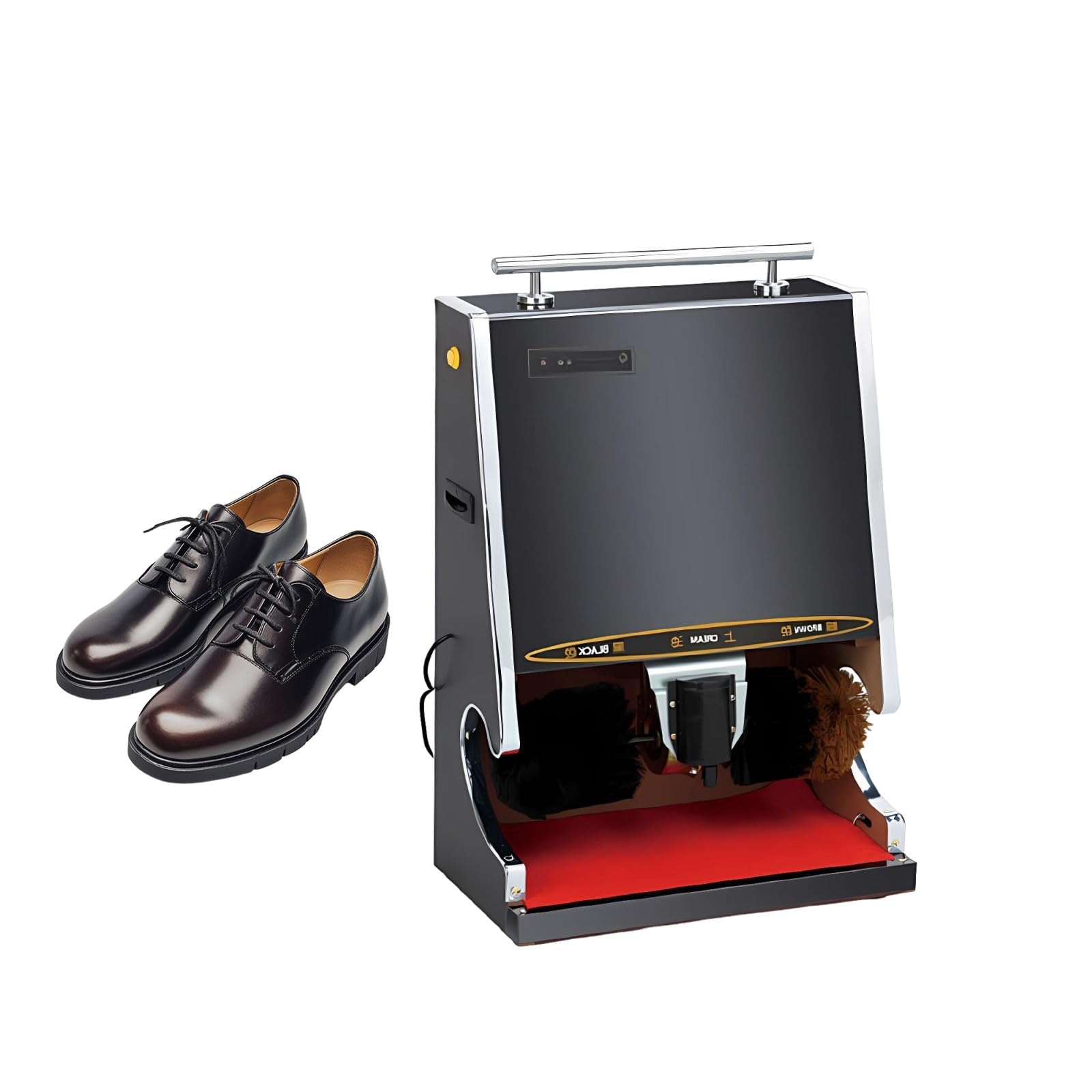 Cireuse à Chaussures Entièrement Automatique, Appareil De Cirage électrique pour Chaussures en Cuir, Usage Domestique, Commercial Ou Hôtelier(Black,Large)