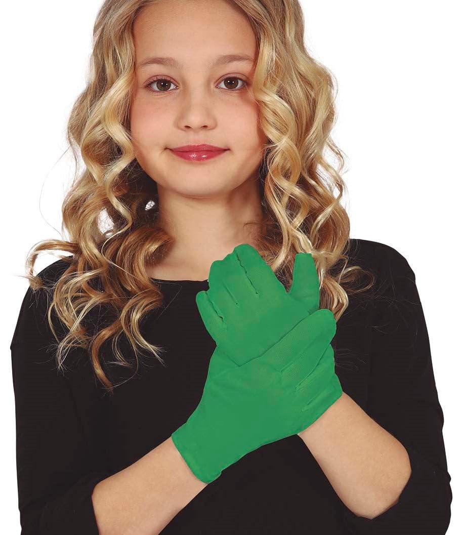 FIESTAS GUIRCA | Children's Gloves (6.7-7.1 in) - Unisex Fancy Dress Accessory for Halloween, Carnival and Costume Parties - Ideal for Kids