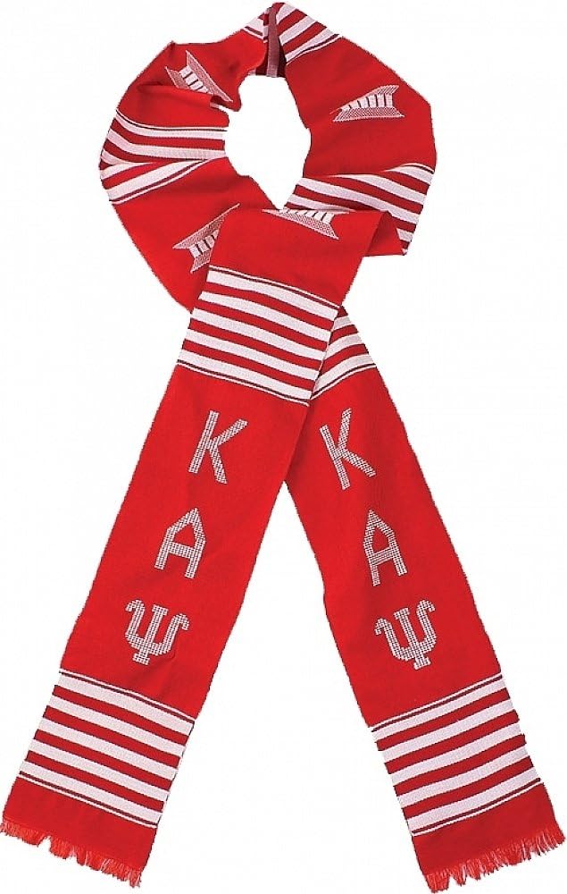 Kappa Alpha Psi Fraternity Graduation Kente Stole Sash [Red - 72"L x 4.5"W]
