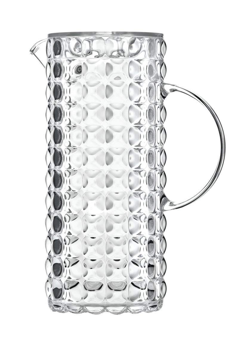 Guzzini Set 6 Bicchieri Bas Tiffany Assorted & Caraffa Tiffany, Trasparente, 11.5 X 18.5 X H25.5 Cm