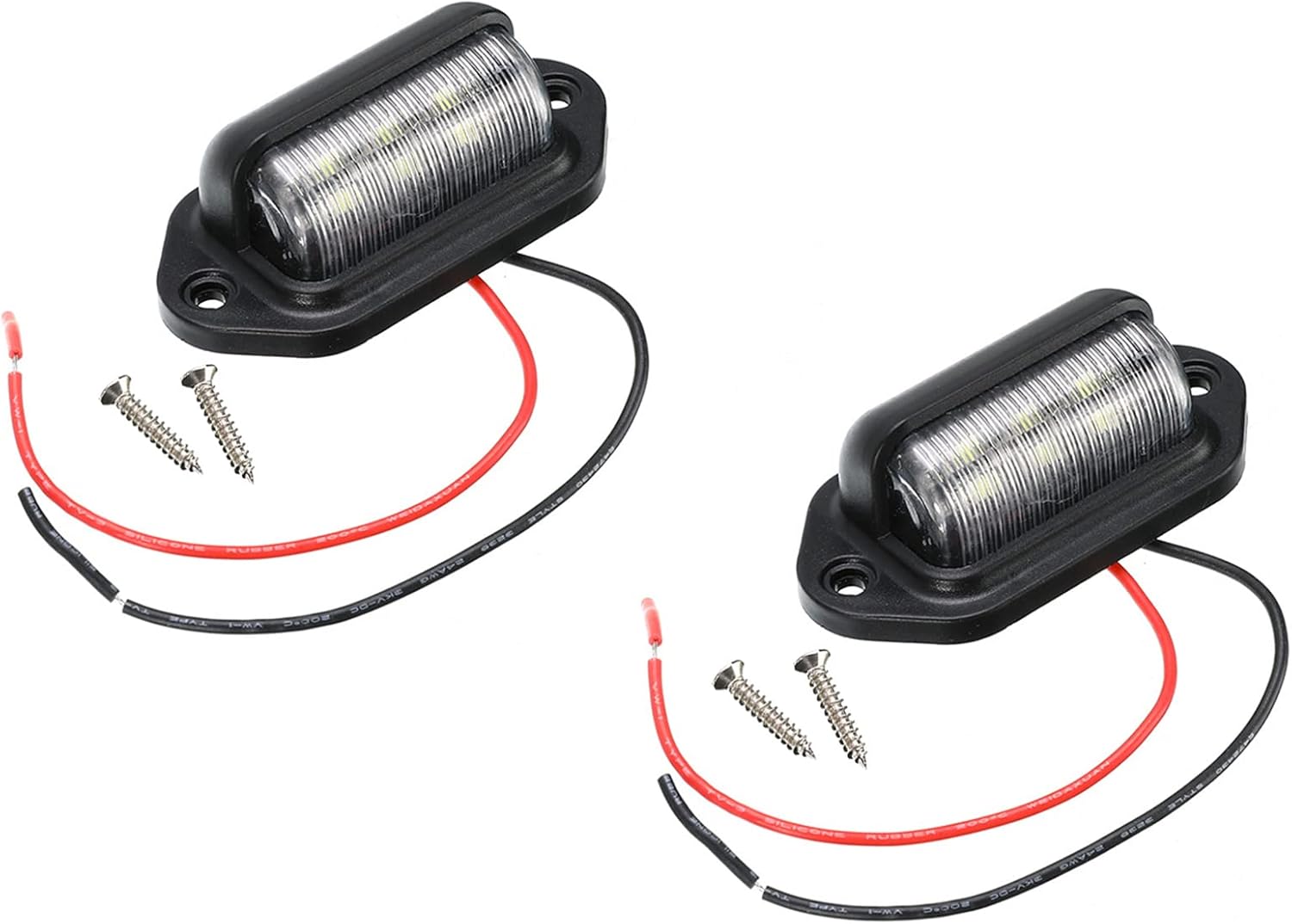 2 PCS LED License Plate Light, 12V24V Amber Yellow License