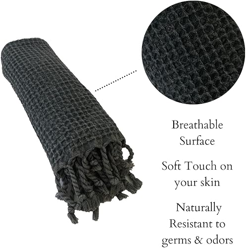 Vista 54 de Toallas de mano turcas, toalla de cocina, toalla de baño decorativa para té, paño de mano, cara, pelo, toallas de mano negras, toallas de mano