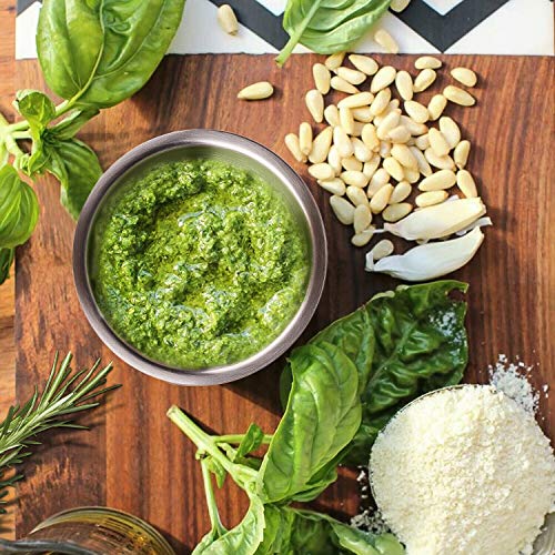 Pestle And Mortar Heavy Duty Brushed Stainless Steel Mortar And Pestle Set With Lid Spice Grinder Mixer #TOP7