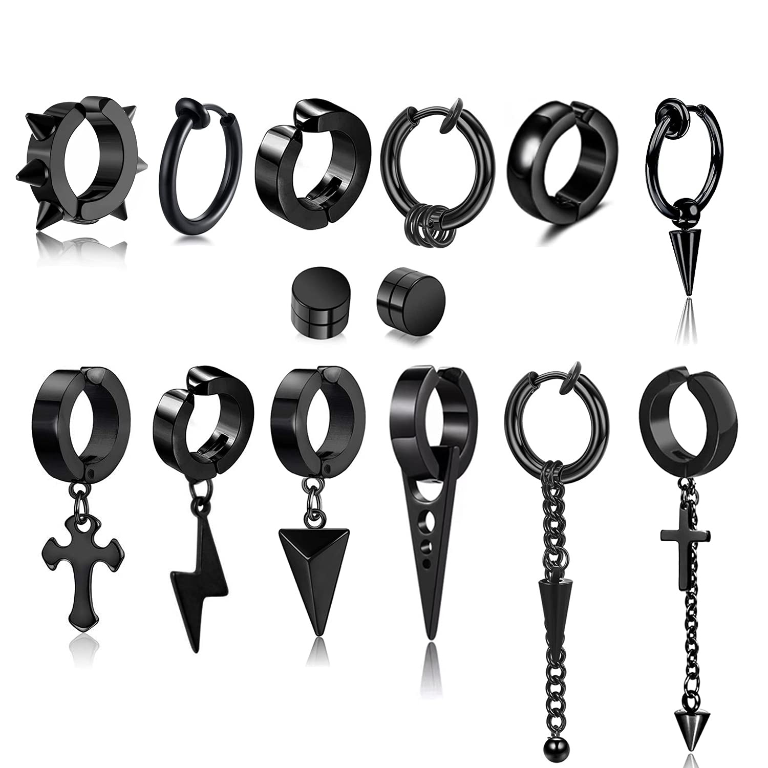 Priza Jewelry 5 Pairs Spike Rivet Set