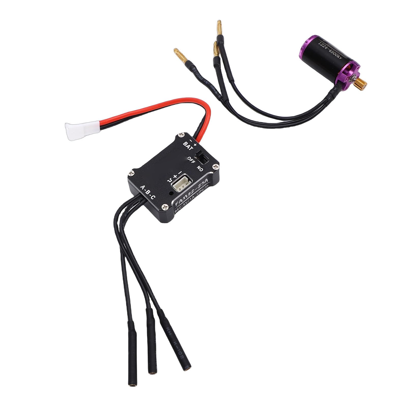 Sonew Silnik Bezszczotkowy 4500KV, Regulator 25A, Zestaw do SCX24, Autka RC