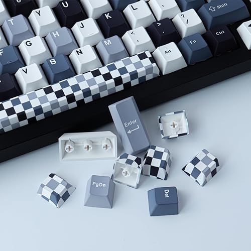 Miniatura 6 de Hyekit Teclas PBT de 134 teclas de mosaico con perfil de cerezo, sublimación de tinte, teclas personalizadas con barra espaciadora de 6.25U 7U para