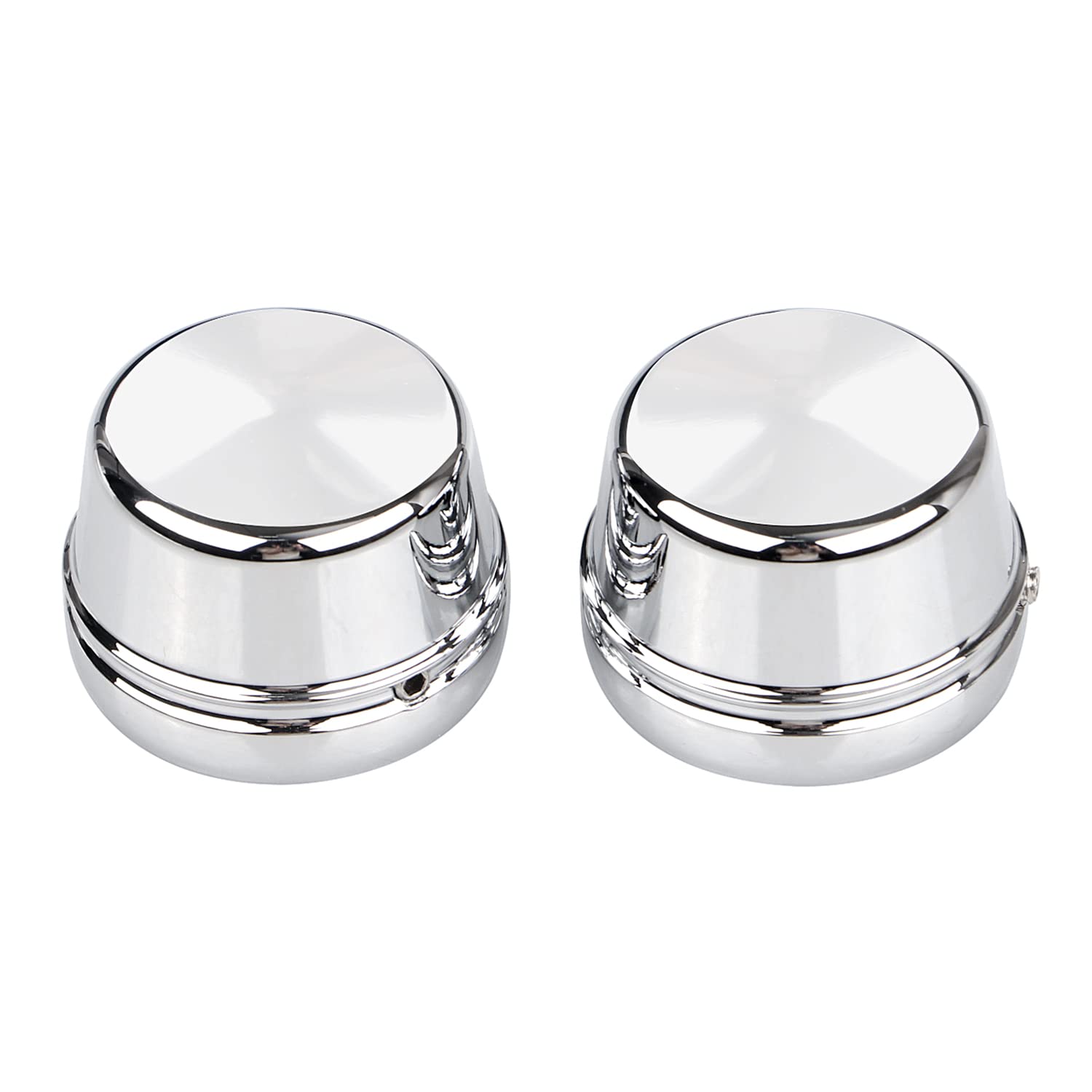 XMMT Motorcycle Chrome Front Axle Nut Cover Cap Fit for Harley Touring Street Glide Road Glide Dyna