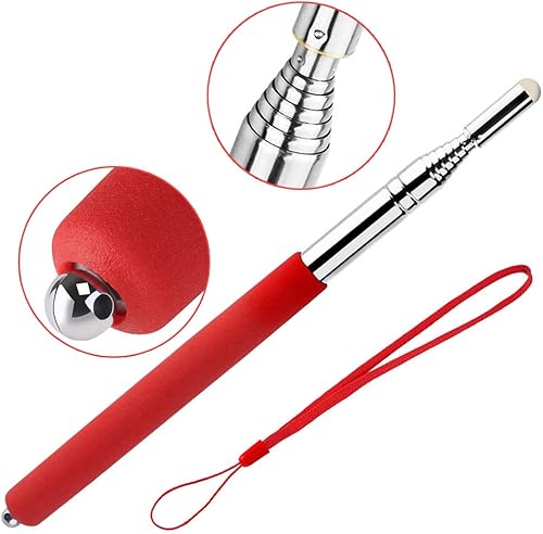 Miniatura 5 de Puntero telescópico con cordón de mano, paquete de 4 punteros para profesores para aula, punteros de presentación para profesores, puntero de mano