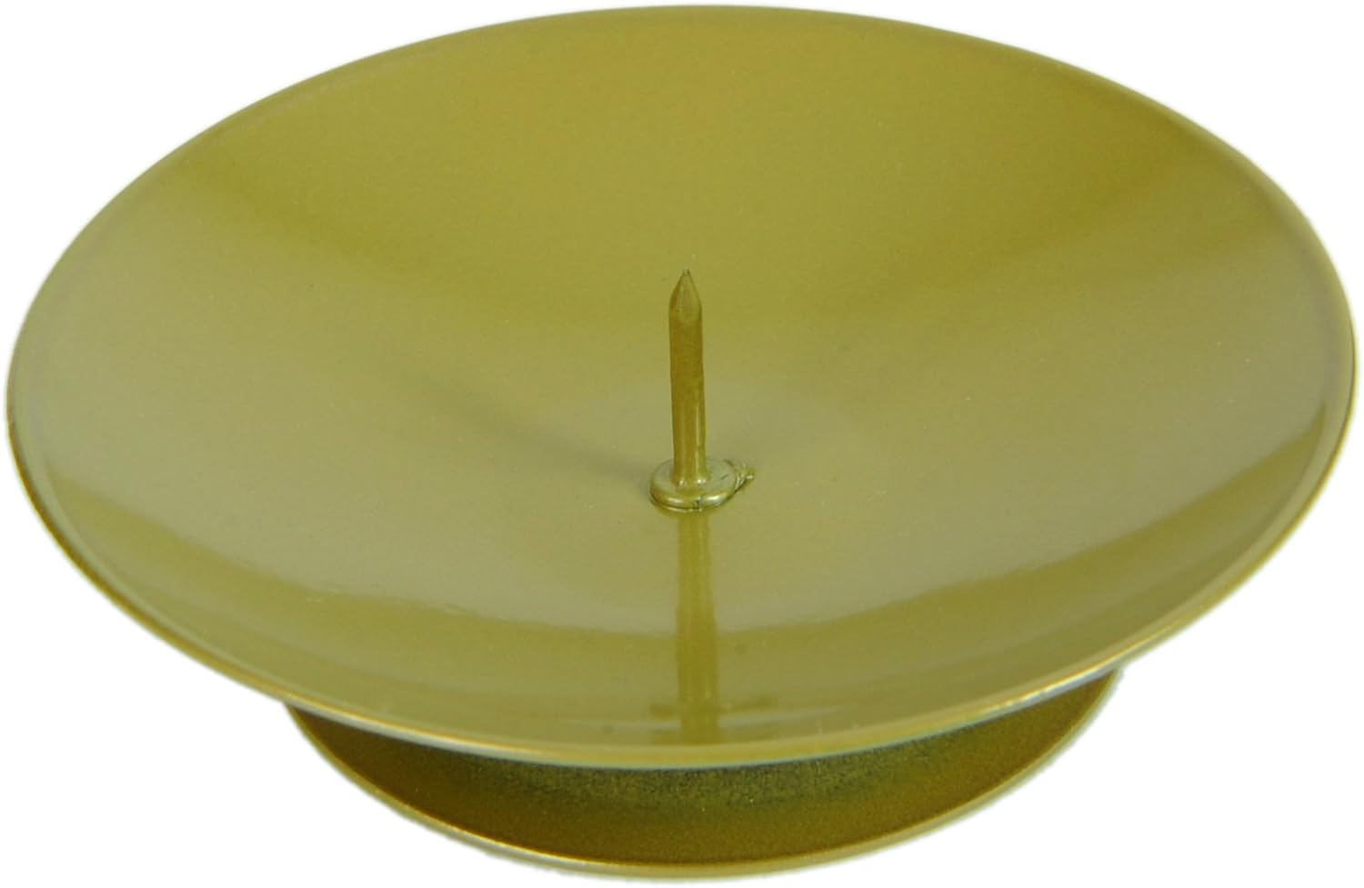 CANDLE HOLDER WITH SPIKE, GOLD METAL A PAIR Home & Kitchen