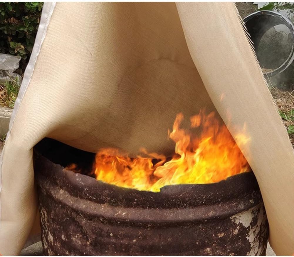Industry Welding Blanket 3,092 °F Fire Resistant Blankets, Faster Fire Extinguishing High Temp Insulation Blanket for Cars, Warehouses, Furniture(6x8m)